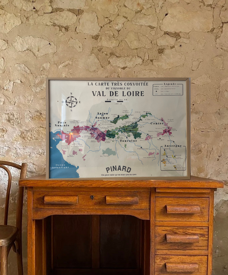 Map of the Loire Valley vineyards